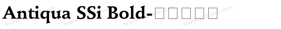 Antiqua SSi Bold字体转换